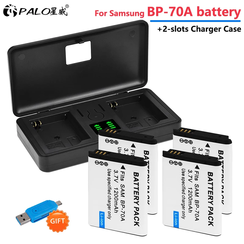 Аккумулятор BP - 70A EA BP70A IA с быстрой зарядкой LCD для Samsung AQ100 DV150F ES65 ES67 ES71 ES73 ES74 ES75 ES80