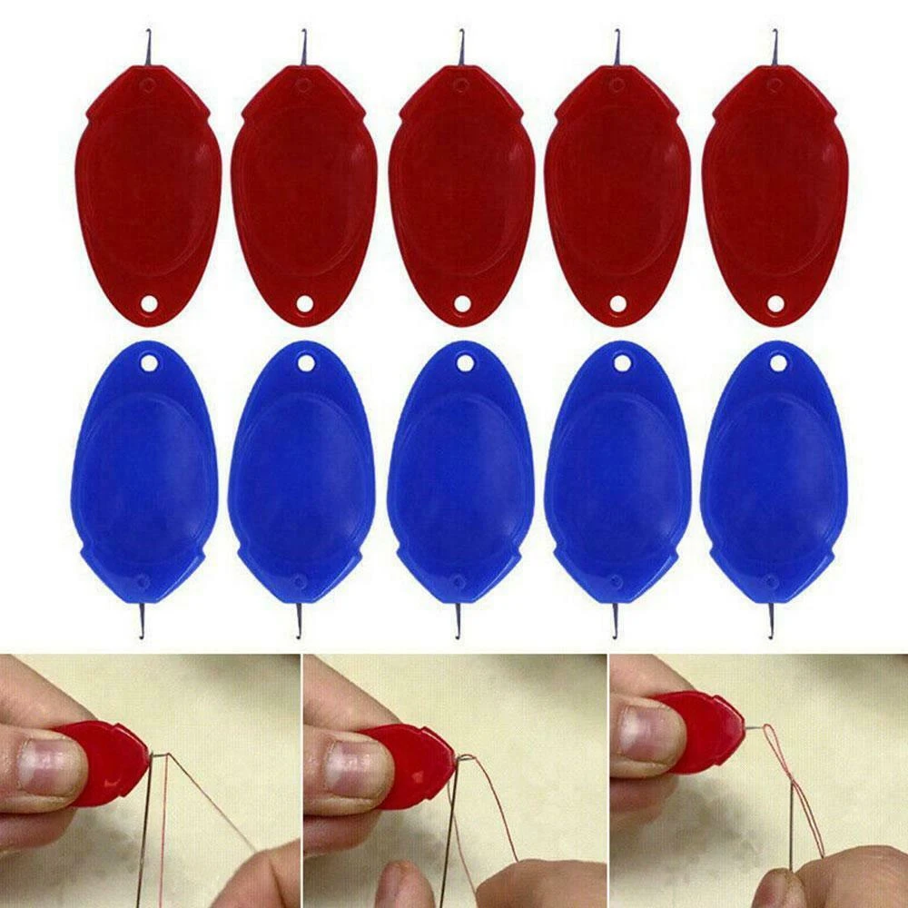 

10pcs Threader Cross Stitch Silver Bow Wire Needles Multicolor Insertion Tools Sewing Machine DIY Craft Accessories Home Tools