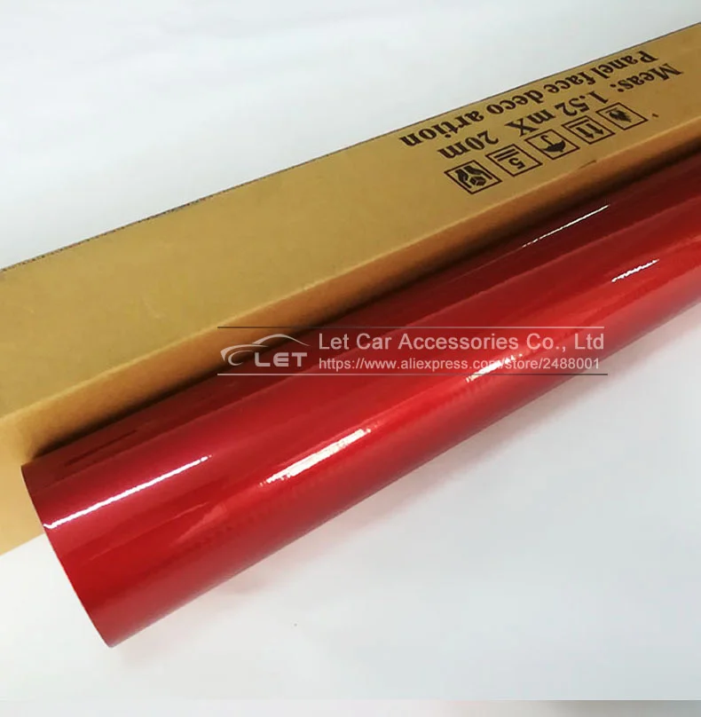 Стайлинг автомобиля красная Глянцевая металлическая блестящая Автомобильная