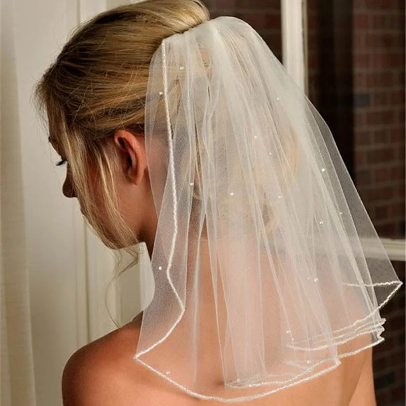 

New Bride's Headdress Women's Korean Short Style Registration Proposing Photo Small Wedding Dress Headdress