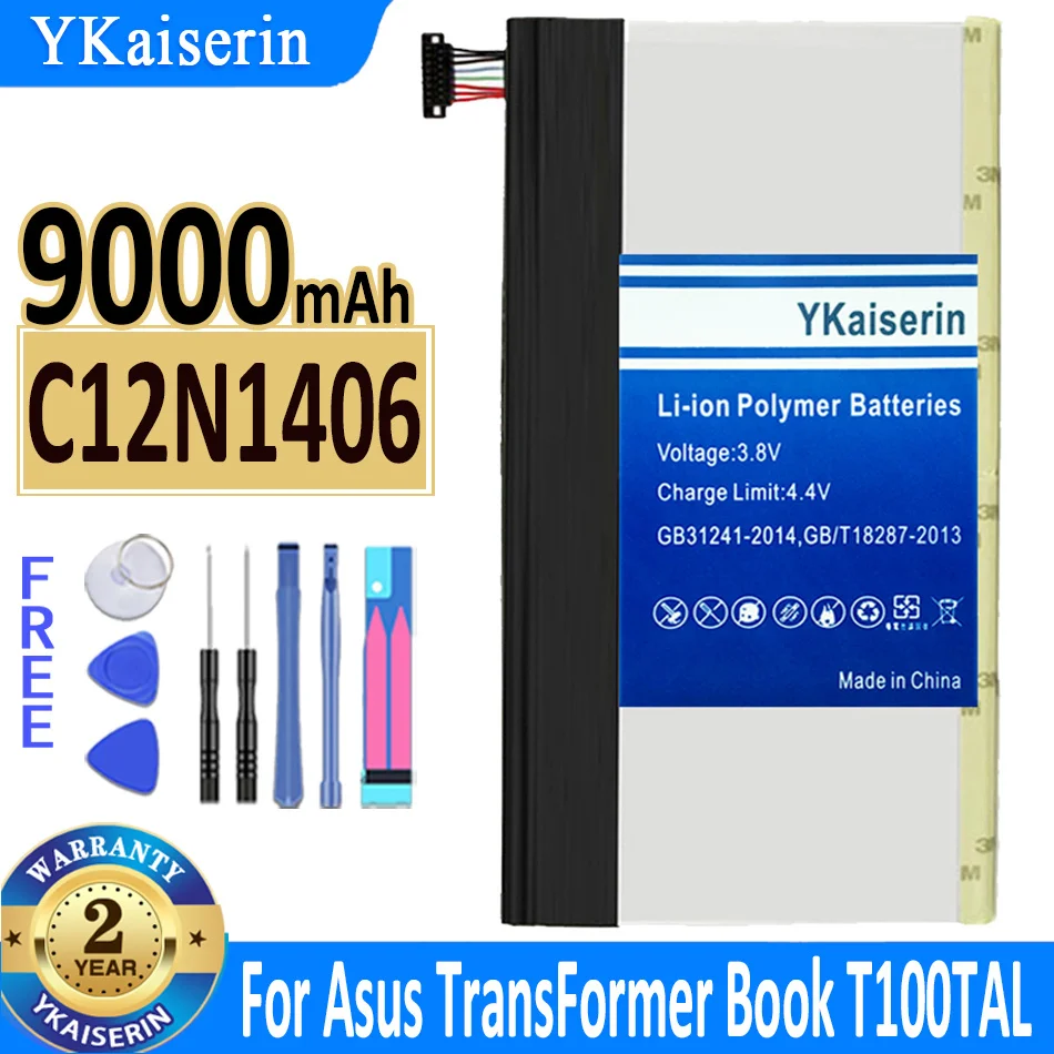 

9000mAh YKaiserin Battery C12N1406 CC12N1320 for ASUS Pad Transformer Book T100TAL-DK T100TAL / T100T TABLET T100TA Battery