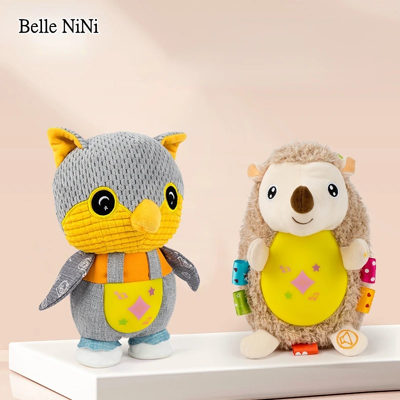 

Звук светильник успокаивает детскую куклу в подарочной коробке Ежик Раннее Образование Музыка коаксиальный сон для ребенка раннее образование