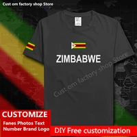 zimbabwe cotton t shirt custom jersey fans diy name number brand logo high street fashion hip hop loose casual t shirt