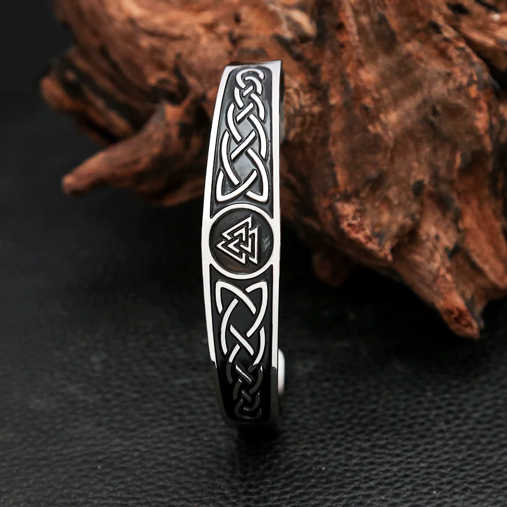 Модные креативные браслеты Vikings Valknut для мужчин и женщин 316L из нержавеющей стали в