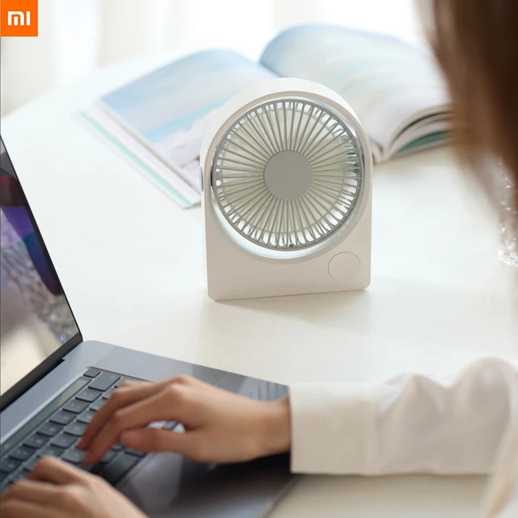 

Новый портативный Настольный вентилятор Xiaomi Youpin, бесшумный мини-вентилятор с USB-зарядкой для офиса, общежития, дома