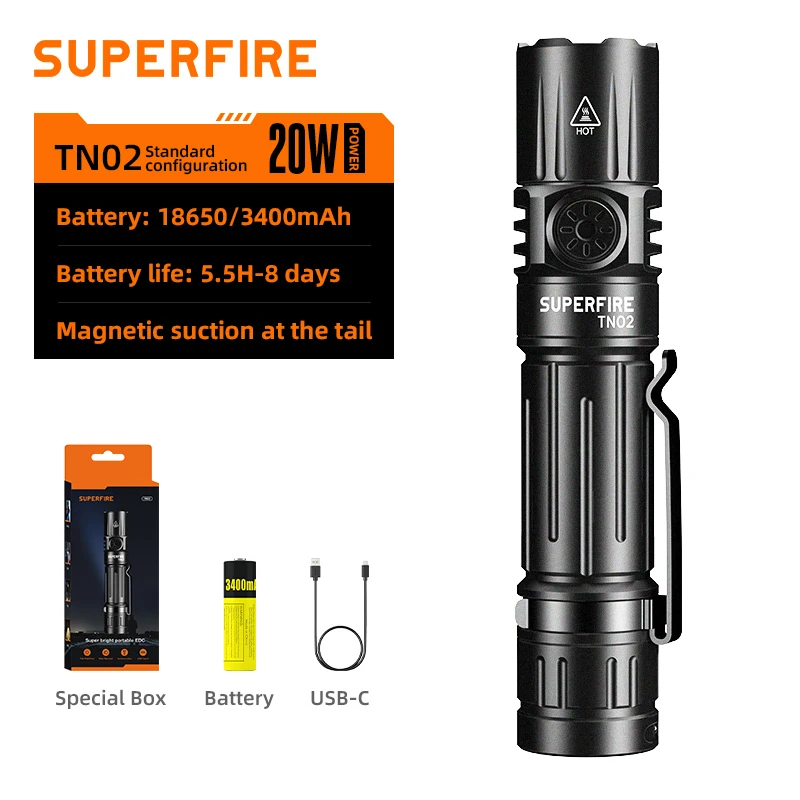 

SUPERFIRE TN02 Тактический фонарь