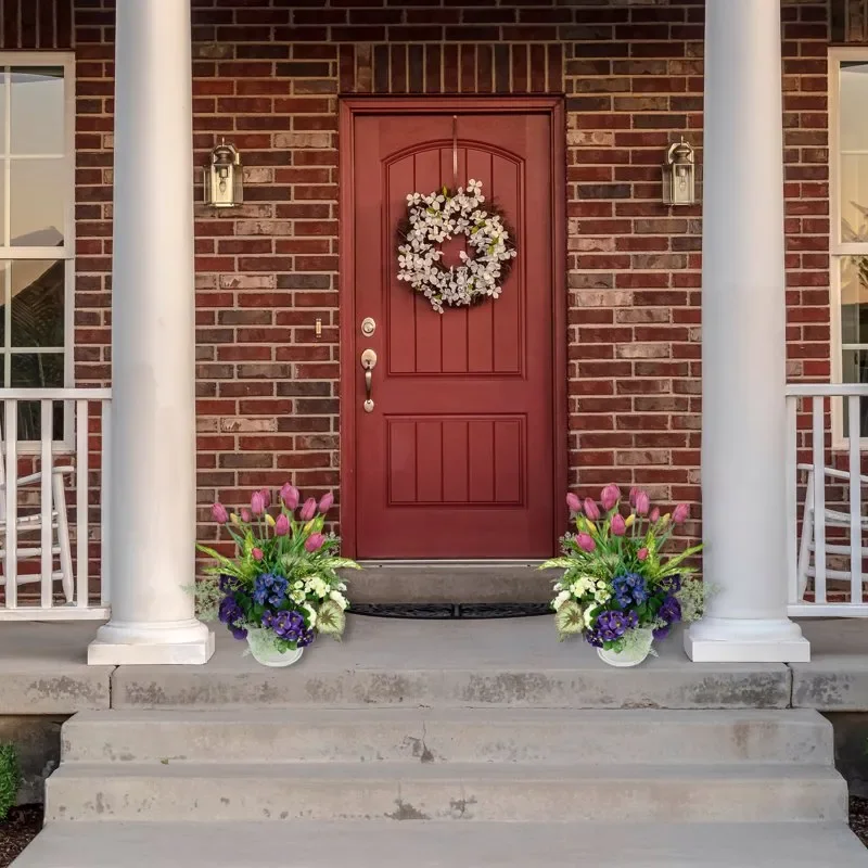 

Length Latex Tulips Gorgeous 6 Pack 18" Long Purple Artificial Latex Tulip Floral Bundles