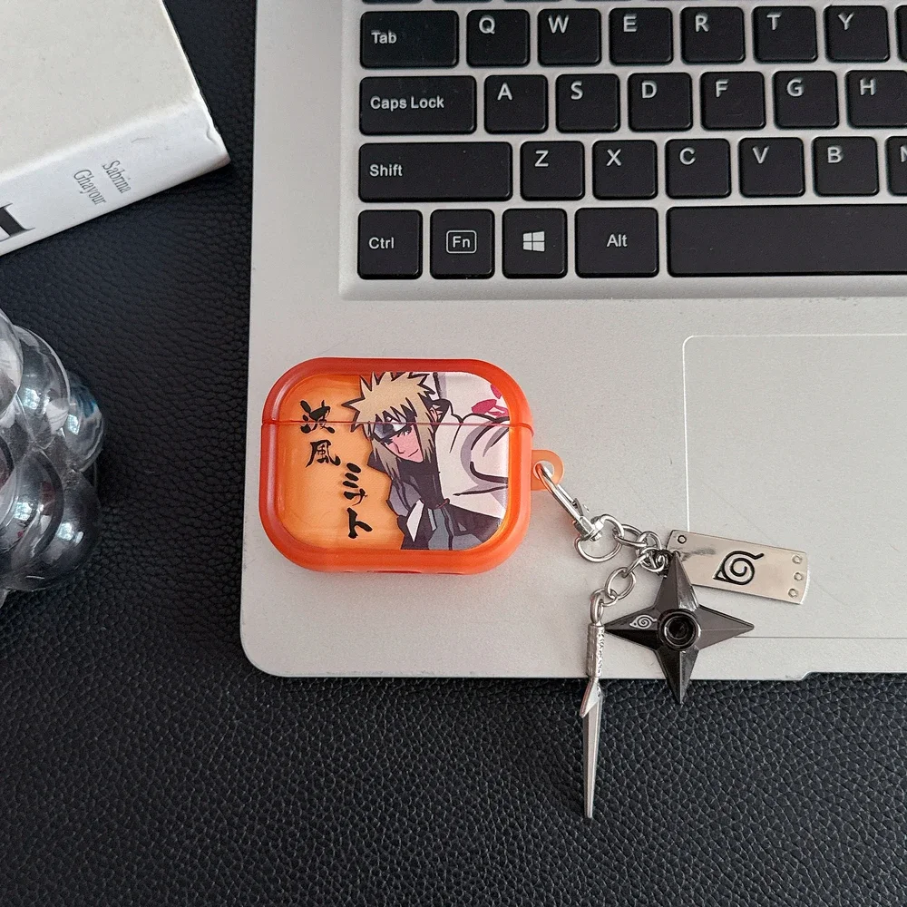 Фото Чехол для наушников с изображением персонажей аниме N-NARUTOS Uzumaki и Itachi для Airpods 4, 2, 3, 1 Pro, 3, 2, защитный чехол для беспроводных Bluetooth-наушников. №4