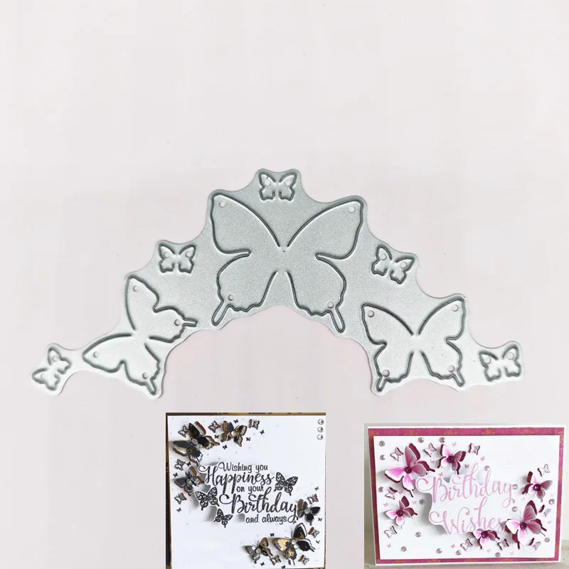 

Металлические Вырубные штампы в виде бабочек для «сделай сам», скрапбукинга, альбома, бумажных открыток, изготовления рождественских декоративных поделок, вырубки для тиснения