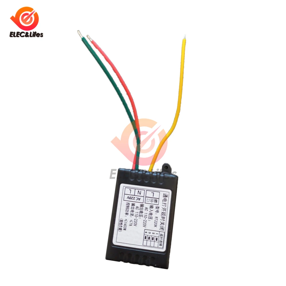 Модуль реле включения и задержки переменного тока 110 В 220 В, выход напряжения 180 мин., Регулируемый переключатель, контроллер задержки таймера