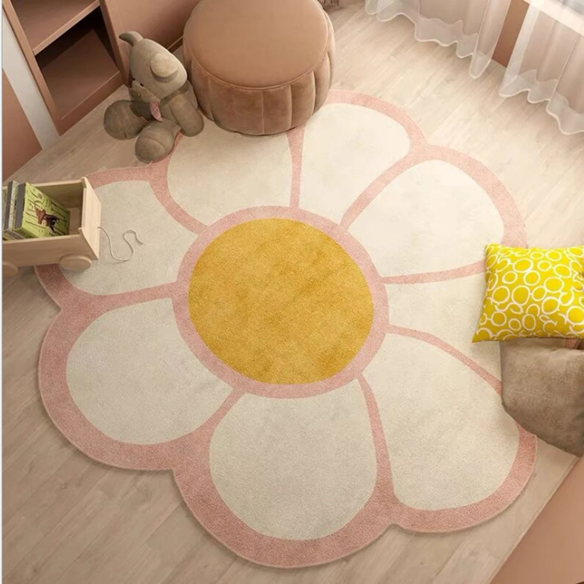 Pаспродажа Ковер коврики с изображением цветов для противоскользящей гостиной Ins скандинавский мультяшный зимний Впитывающий Коврик с яичками для сп...
