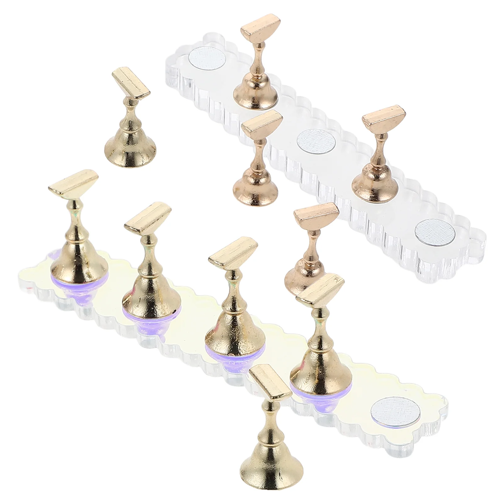 

2 Sets Nail Stand Press Accessories Painting Nails Stripe Practice False Acrylic Base