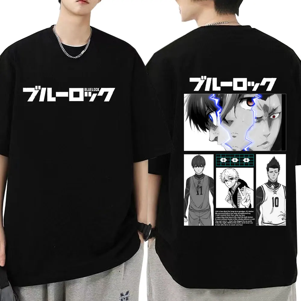 

Футболки в стиле японского аниме с голубым замком, футболки Isagi Yoichi, футболки большого размера с рисунком из мультфильма, женские топы, уличная одежда