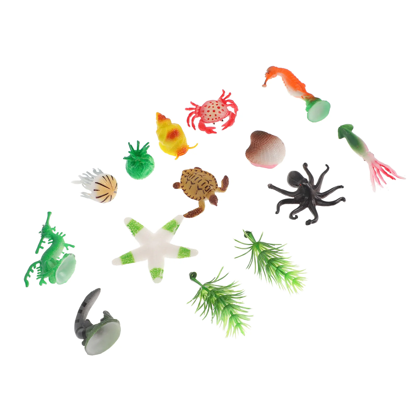 

14 Pcs Fish Tank Figurine Decor Desktop Toys Animal Toys Educational Toys Undersea Life Ornaments Lobster Ocean Animals Figures