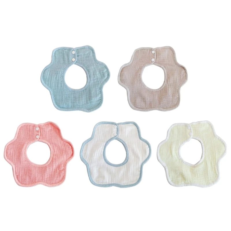 

Cotton Baby Bibs 4-Layer High-absorbent Saliva Towel 0-2T Newborn Burp Cloths 1560