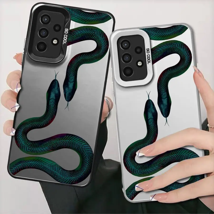 Чехол Для Телефона Snake Rose Skull Blvck Samsung Galaxy A Series A12 A14 A15 A23 A32 A52 4G/5G — Матовый