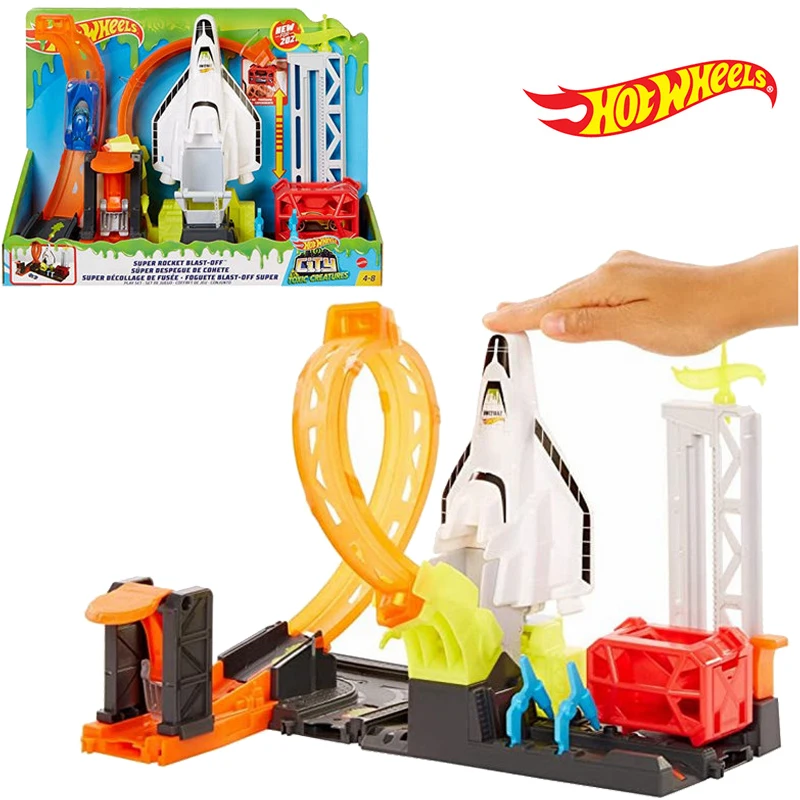 

Hot Wheels GTT75 Boys Toys Kids Gift Super Rocket Blast-Off Playset Analog Track Playset Suit Model Boys Toys Kids Gift GTT75