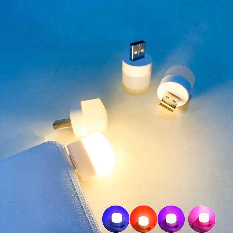 

Mini USB Lamp Night Light Portable Computer Mobile Power Charging USB Small Book Lamps LED Eye Protection Reading Light Small Ro