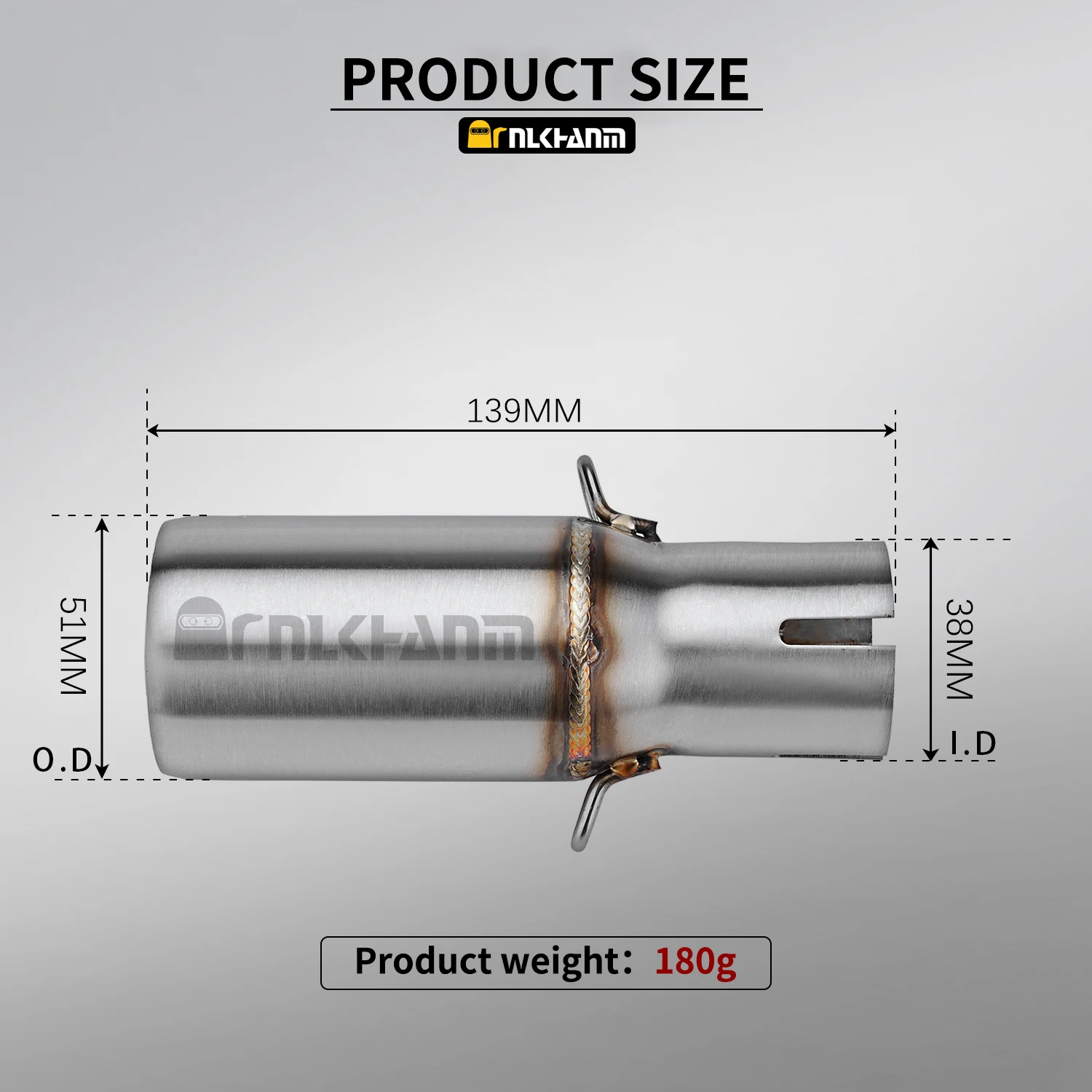 

Модификация мотоцикла, выхлопная труба, средняя секция, адаптер 35-48 мм, 51 мм, выхлопная секция, неразрушающая установка