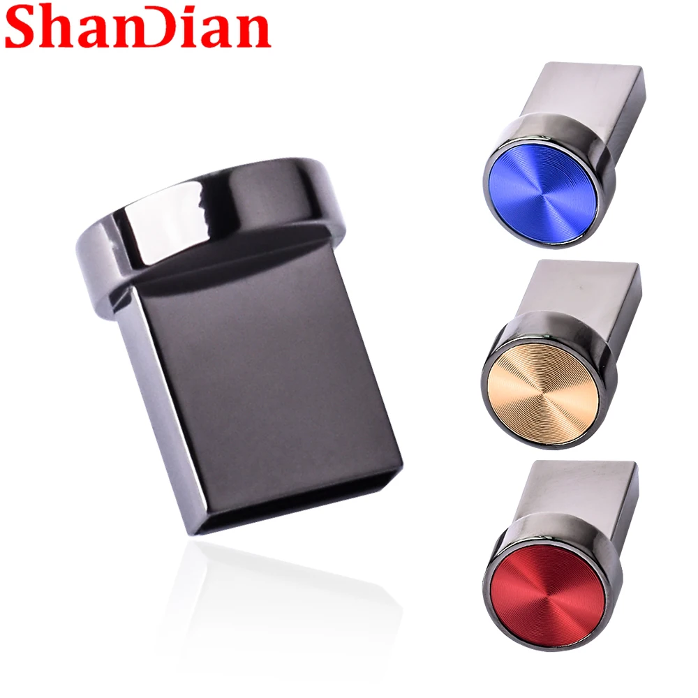 Waterproof USB Stick Fashion Mini Metal Button USB Flash Drive Mobile Storage Disk 64GB Pen Drive Personal Memory Stick