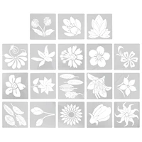 18pcs hollow chic exquisite painting templates diy drawing template flower stencils