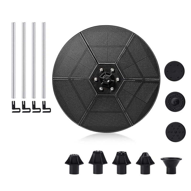 

Солнечный фонтанный насос со светодиодными лампами, 3,5 Вт, фотонасос с питанием от солнечной энергии для птиц, пруда, бассейна, сада, аквариу...