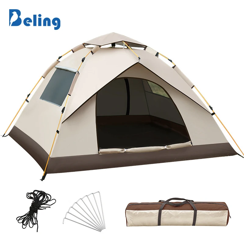 

Beling Outdoor Camping Tent Convenient Full-automatic Waterproof and Sunscreen Quick-opening Tent 3 To 4 People Camping Tents