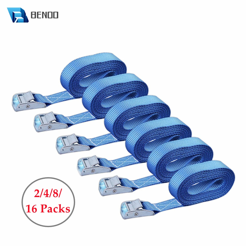 

3.5M Max 600LBS Load Capacity Lashing Cargo Straps Durable Nylon Tie Down Straps for Luggage Surfboard Kayak Motorbike Buckles