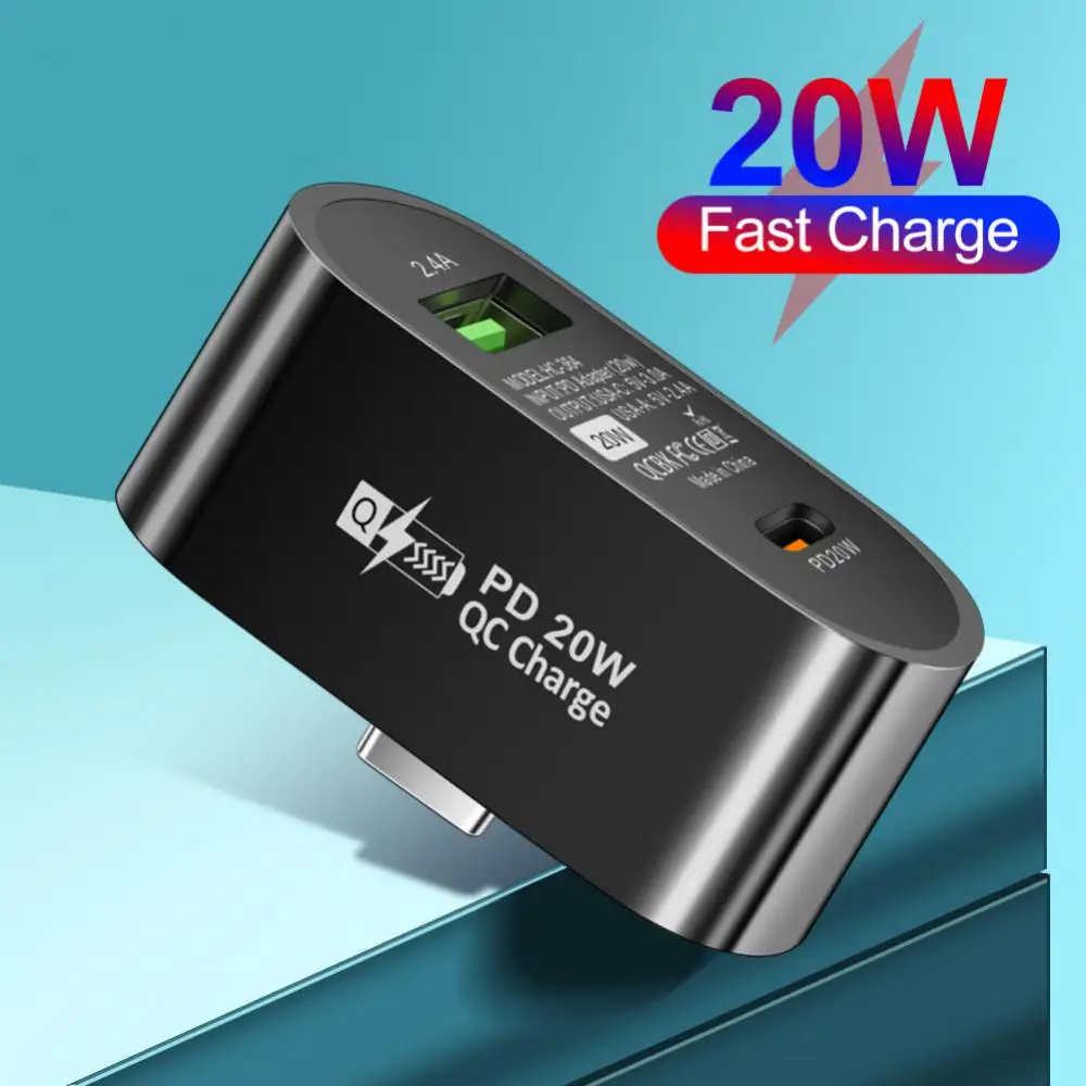 

Universal Type-c Hub Extender 20w Fast Charging Charger 2ports Type C Mobile Phone Charger Smart Splitter Pd Power Adapter