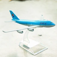 korean airlines b747 aircraft alloy diecast model 15cm world aviation collectible miniature souvenir ornament
