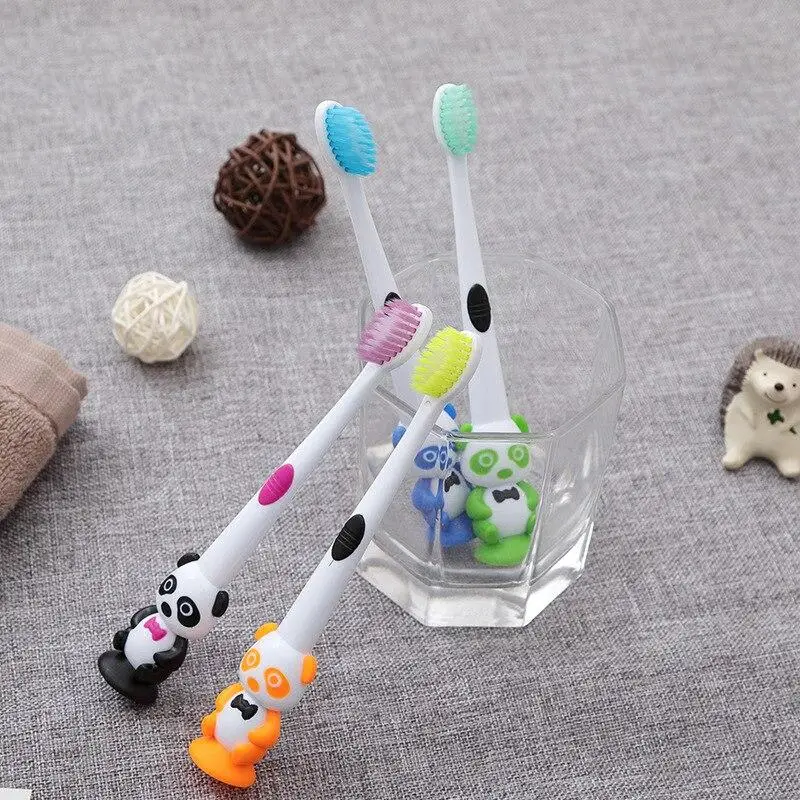 New 1pc Kids Toothbrushes Cartoon Panda Baby Tooth Brush Soft Bristle Training Teeth Brush for Children