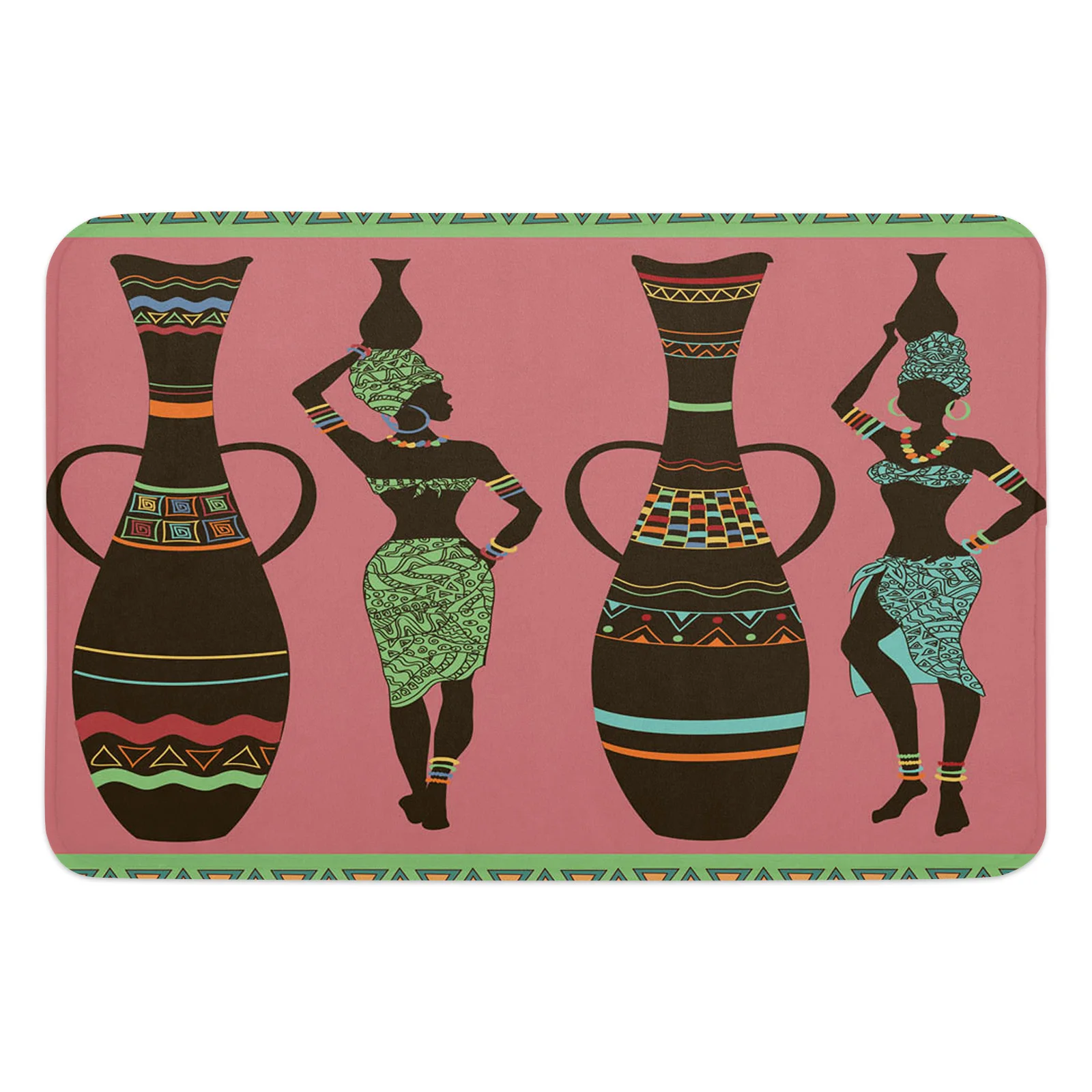 

Women Silhouette Color Printed Door Mat Rugs For Bedroom Anti-slip Entrance Printed Door Mat Carpets In Living Room