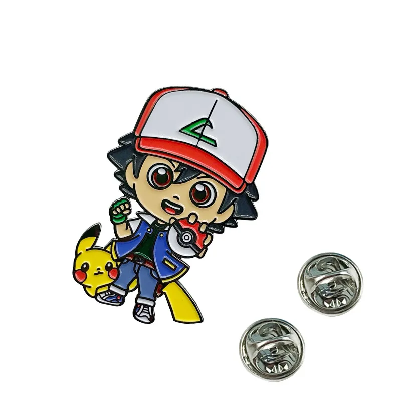 Фото Pokemon игровые Значки для рюкзаков, милый манга, лацкан, заколка, эмалированная заколка, воротник, значки брошь в стиле аниме, аксессуары, ювелирные изделия, подарки №3
