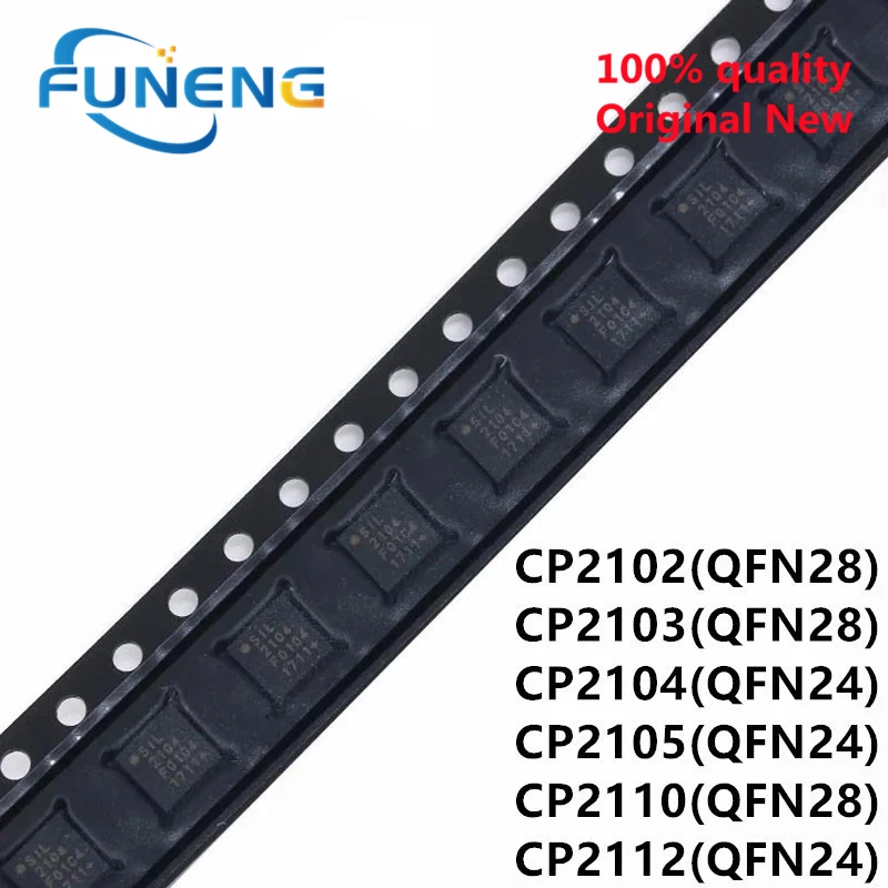 5 шт./лот CP2102 CP2102-GMR CP2103 CP2103-GMR CP2104 CP2104-F03-GMR CP2105 CP2105-F01-GM CP2110 CP2112 QFN24 - купить по