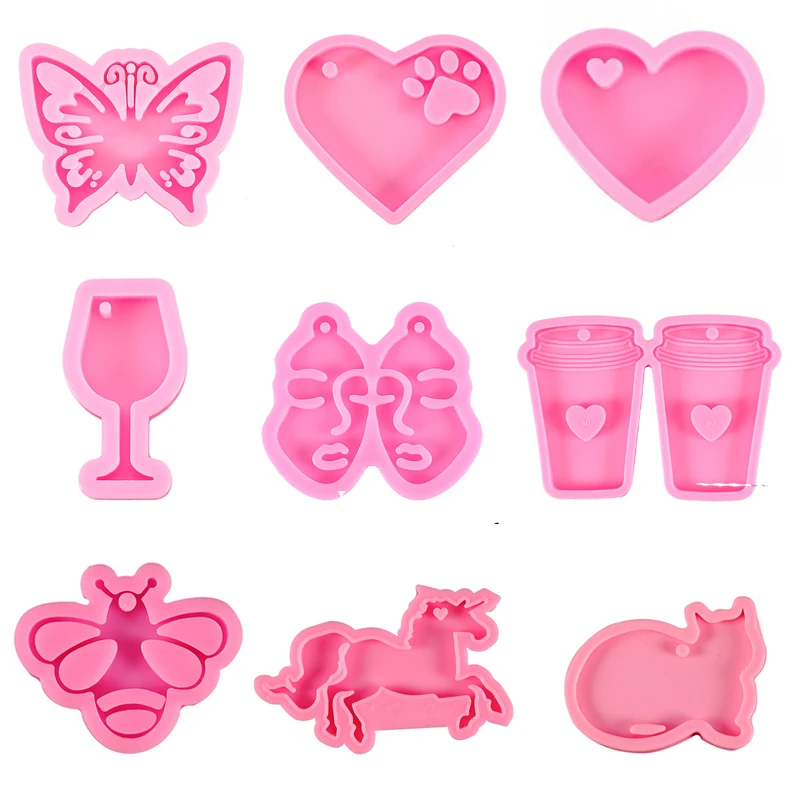 

DIY Small Animal Shape Keychain Crystal Resin Drip Rubber Mould Bag Car Aromatherapy Pendant Necklace Pendant Silicone Mould