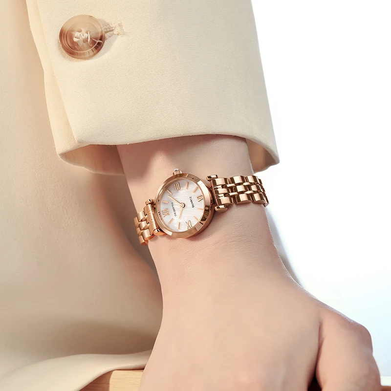 Rose Gold Creative Ladies Wrist Watch 2023 Women Fashion Watch Stainless Steel Stylish Desgin Quartz Watches for Female reloj