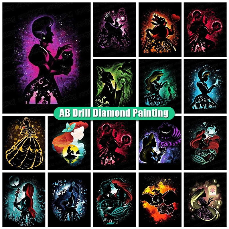 5D AB алмазная живопись Дисней Алиса в стране чудес принцесса эльф мозаика картина