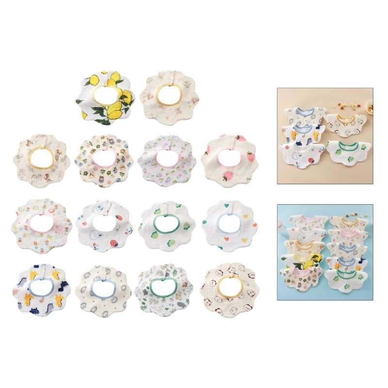 

Cartoon Baby Bibs Feeding Bibs for Infant Toddler Newborn Multilayer Baby Bibs