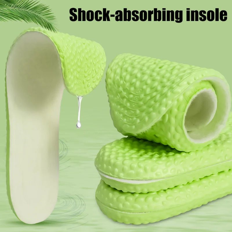 EVA Elastic Insoles for Shoes Soles Deodorant Breathable Cushion Running Sports Insoles Sweat-absorbing Fleece Insert Cushions