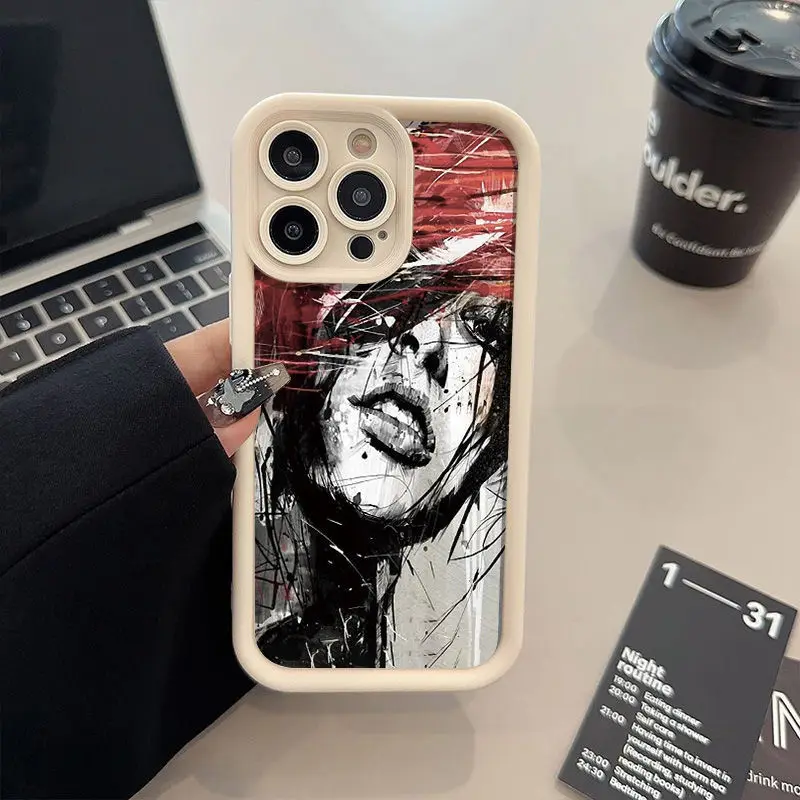 Модный чехол Lmage Girl для телефона iPhone 16 15 14 13 12 11 Pro Max XS XR X 7 8 Plus SE 2022 противоударные