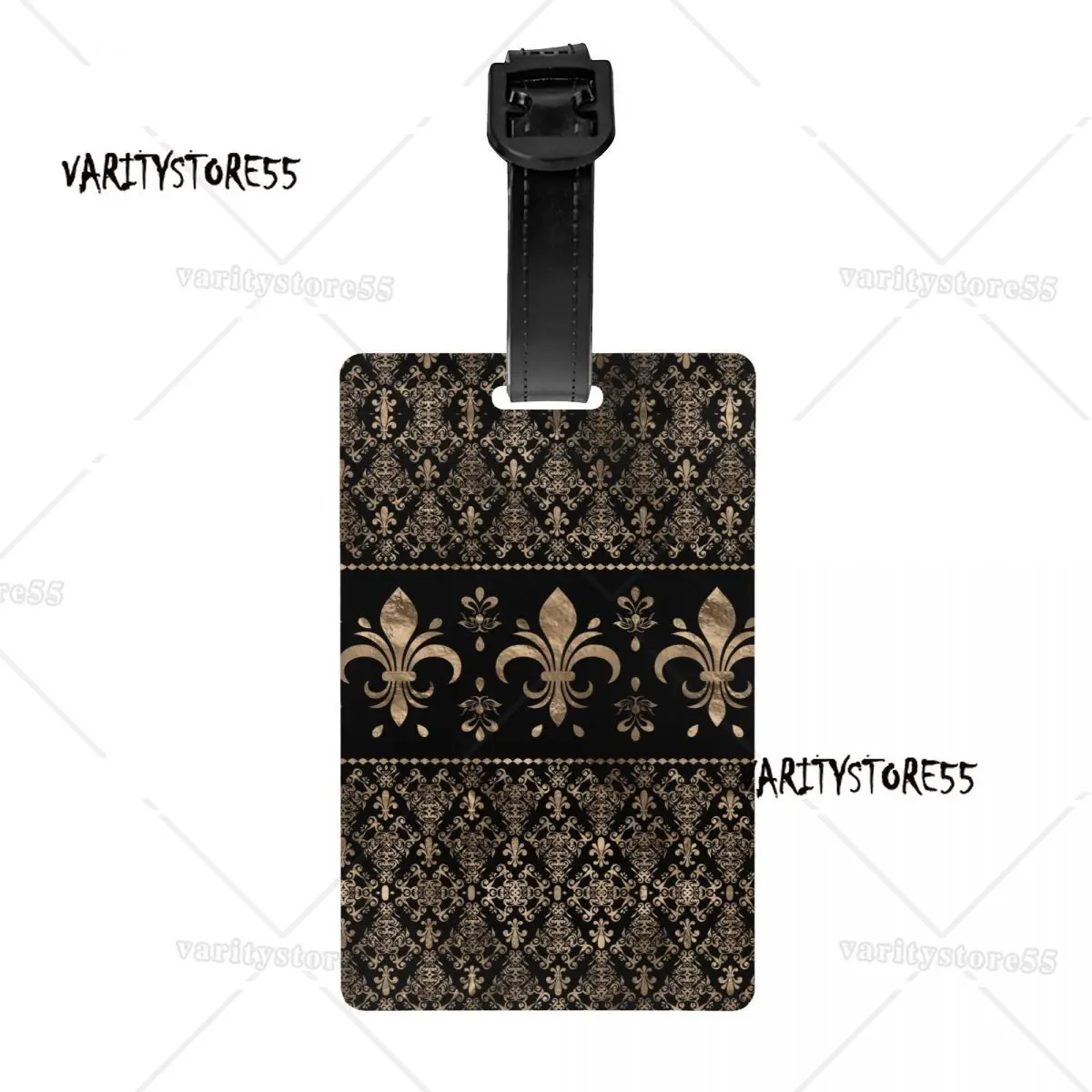 Роскошные черно-золотые багажные бирки Fleur De Lys для чемоданов забавные Fleur-de-Lis с