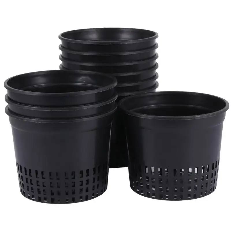 10PCS Plastic Growing Cups Planting Soilless Basket Hydroponics Plastic Basket Water Grass Planting Pot For Aquarium Home