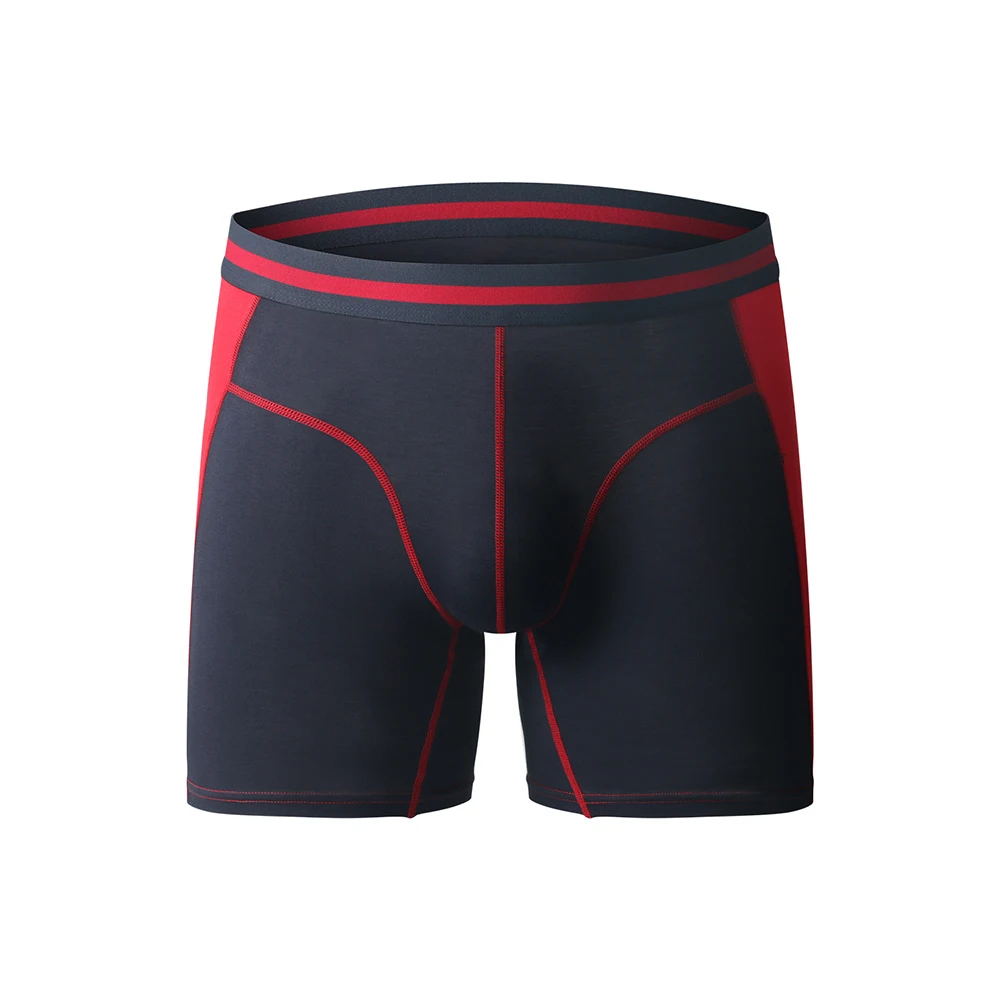 Men Trunks Modal Hip Lift Underwear Bulge Pouch Boxer Long Leg Panties Sport Middle-Waist Shorts Slip Homme Cuecas Underpants