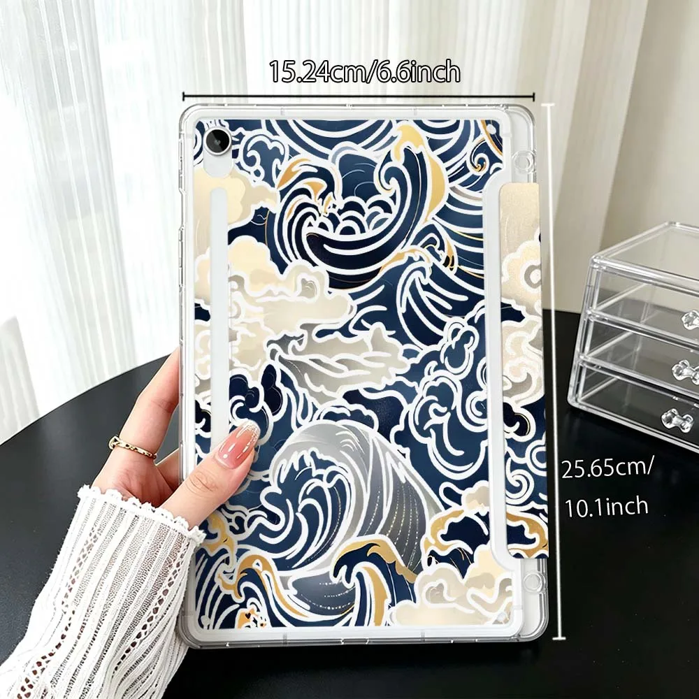 Фото Прозрачный Y-образный складной чехол Blue Wave Cloud для Samsung Galaxy Tab A9 A8 A11 S6 S7 S8 S9 S10 FE Plus Lite №4