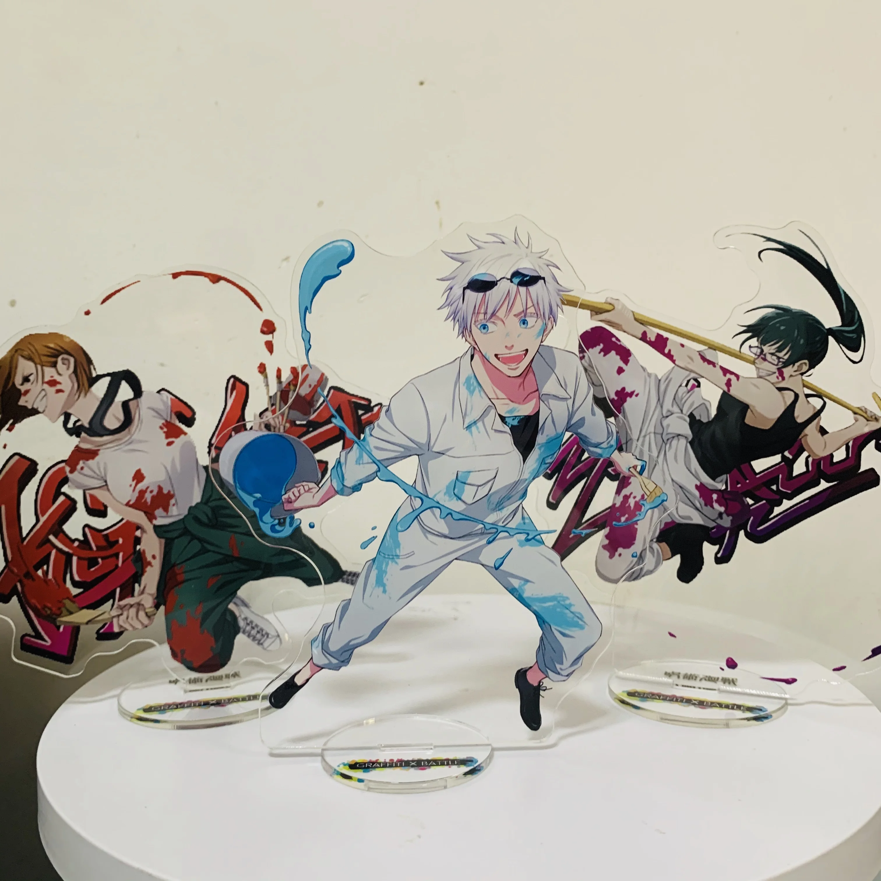 

Anime Jujutsu Kaisen Figure New painter Cosplay Gojo Satoru Acrylic Standing Sign Model Itadori Yuji Fushiguro Megumi Stand Prop