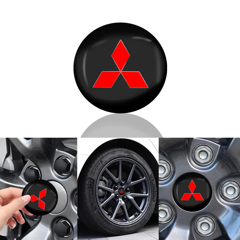 Логотип автомобиля, новинка, колпачок на ступицу колеса, металлическая наклейка с эмблемой для Mitsubishi Asx Lancer Pajero 4 Outlander 3 Xl l200 EX10 X Colt Pajero, 4 шт.