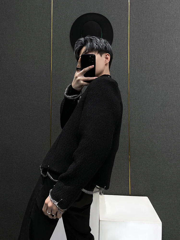 Модное декоративное короткое пальто в стиле ретро с цепочкой новые изысканные