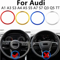 car styling auto steering wheel hub cover accessories decoration sticker ring case for audi a1 a3 s3 a4 a5 s5 a7 s7 q3 q5 tt