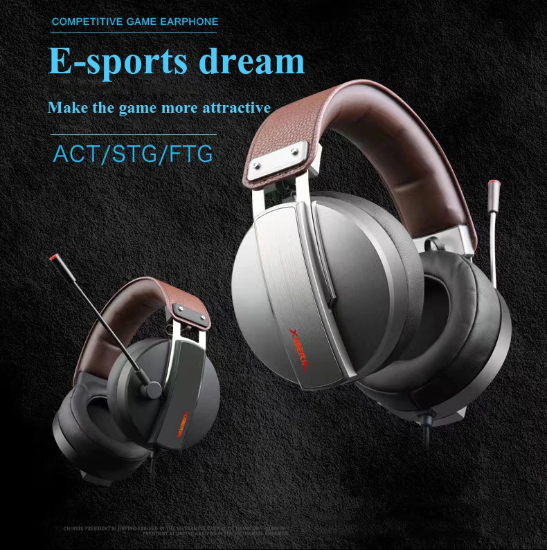 

S22D Headphones USB7.1 Stereo Mobile Computer Internet Cafe Subwoofer Headphones with Wheat