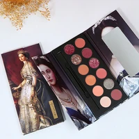 12 colors kingship nobility oil painting sequins eyeshadow palette glitter pearl matte blush eye shadow makeup palette cosmetics